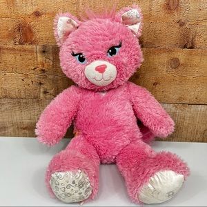 Build a Bear Pink Sassy Cat Stuffed Plush Toy